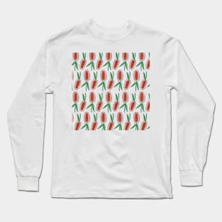 Callistemon | Floral Pattern | Exotic Flowers Long Sleeve T-Shirt